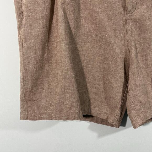 Old Navy Men Brown Linen Blend Slim Fit Short Size 44 Tall NWT - Picture 3 of 8